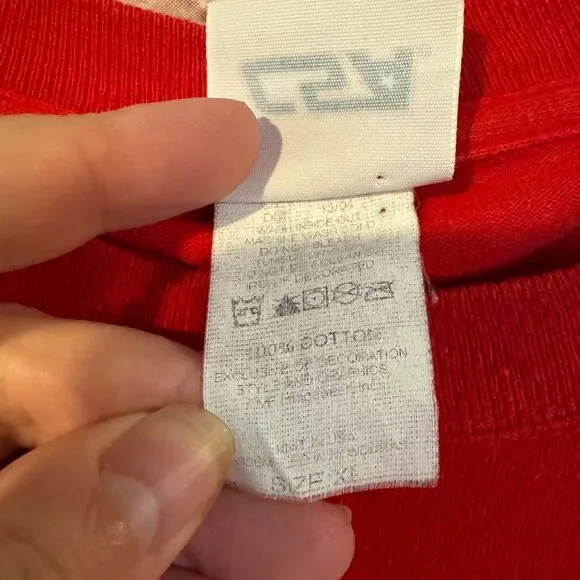 CSA T-Shirt Men's Red XL Texas Rangers Baseball 100% Cotton Fan Tee - Picture 4 of 7